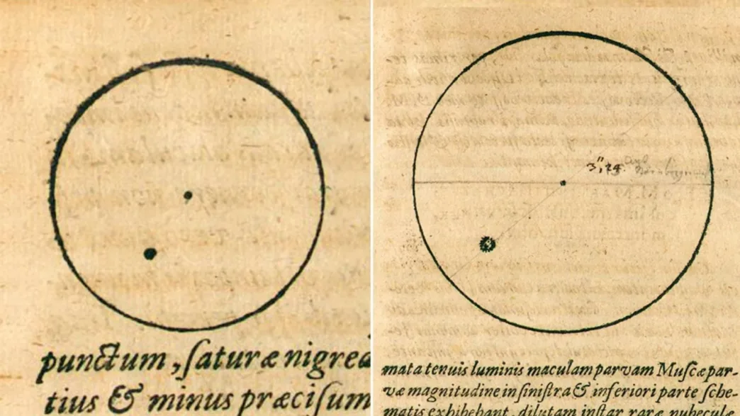 Kepler creyó haber visto a Mercurio cruzando el Sol... pero lo que realmente dibujó resolvió un enigma solar cuatro siglos después