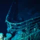 La proa del Titanic, fotografiada en 1986, revela las cicatrices del tiempo y los efectos del óxido submarino tras décadas de silencio