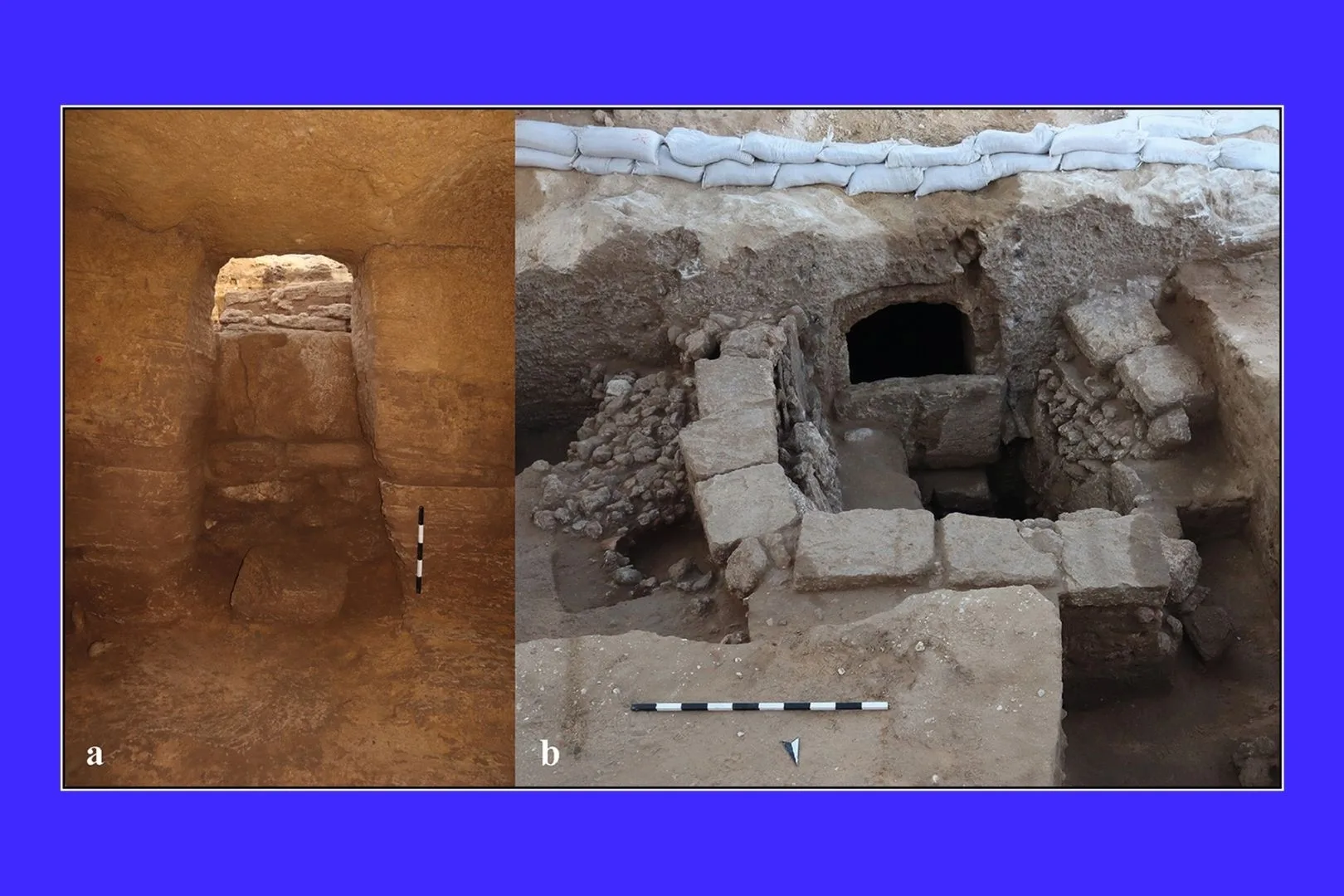 La entrada del sepulcro, observada desde dos ángulos