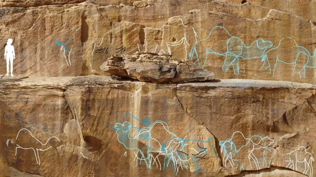 Hallan arte rupestre monumental de hace 12.800 años en el corazón del desierto saudí