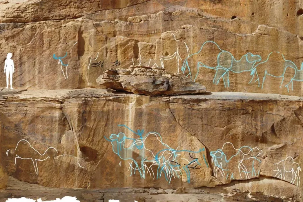 Hallan arte rupestre monumental de hace 12.800 años en el corazón del desierto saudí