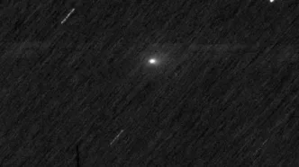 Una imagen fija del cometa