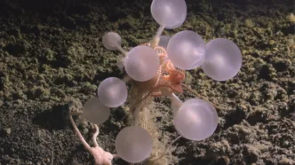 Una extraña esponja esférica y depredadora identificada por primera vez en el océano profundo