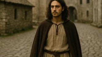 Recreación artística del duque Béla de Macsó en su entorno cotidiano del siglo XIII